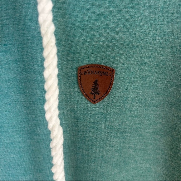 Wanakome Teal Half Zip Pullover Hoodie XXL Cozy Comfy - Picture 7 of 11